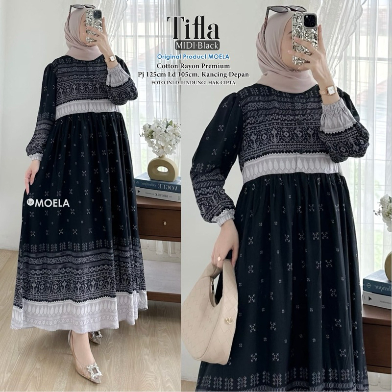 Jual TIFLA MIDI DRESS ETNIK FULL RAYON PREMIUM 0205 | Shopee Indonesia