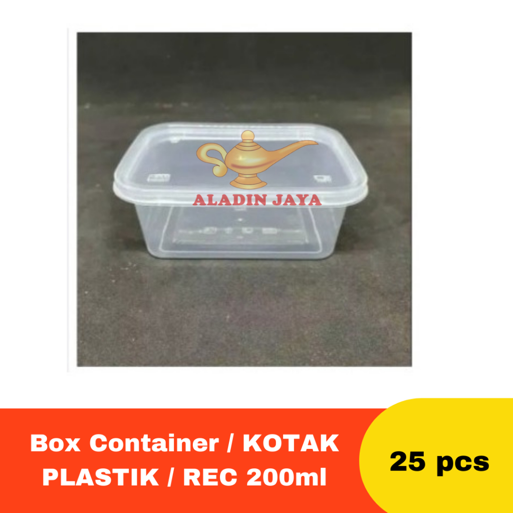 Jual Box Container / KOTAK PLASTIK / REC 200ml isi 25pcs | Shopee Indonesia