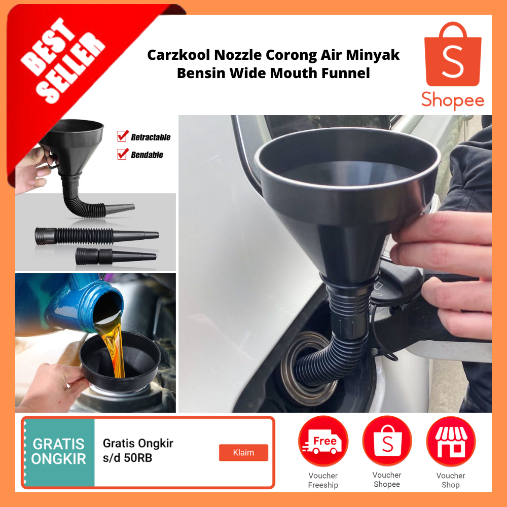 Jual Nozzle Corong Air Minyak Bensin Wide Mouth Funnel / Corong ...