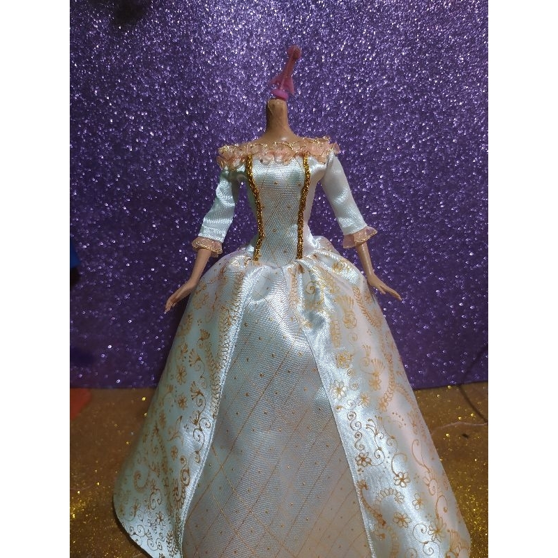 strapless open back dress Princess Barbie