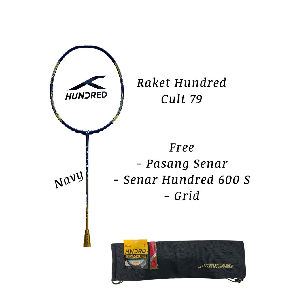 Jual RAKET BADMINTON HUNDRED CULT 77 79 ORIGINAL / RAKET HUNDRED ...