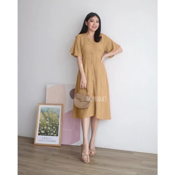 Freya Dress Casual Free Size Dress Wanita Korea Chic