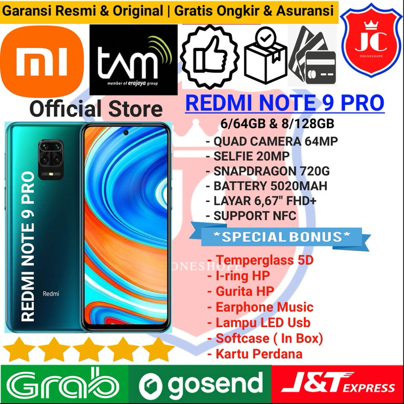 XIAOMI REDMI NOTE PRO RAM 8/128GB 6/64GB GARANSI RESMI TAM BONUS