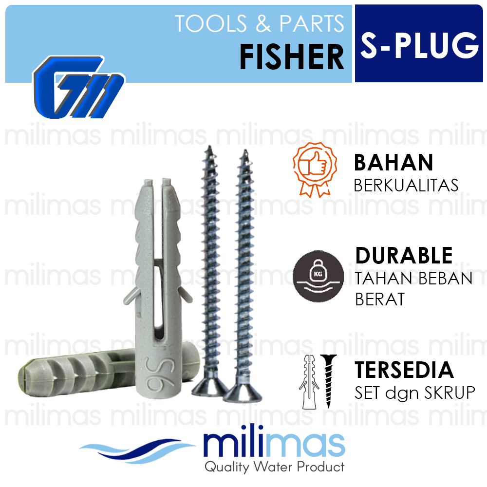 Jual Gm Fisser Wall Fiser Tipe Standard Viser Penguat Skrup