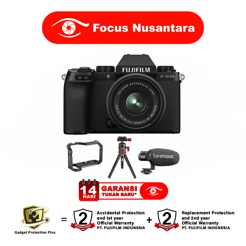 Jual FUJIFILM XS10 Kit XC 1545mm / Fujifilm XS10 +Vlogging Kit (Limited) Shopee Indonesia