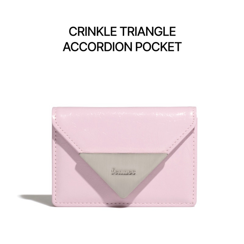 ●Fennec● CRINKLE TRIANGLE ACCORDION POCKET LIGHT PINK FM1 Fennec Crinkle Triangle Accordion Pocket (9 Colors