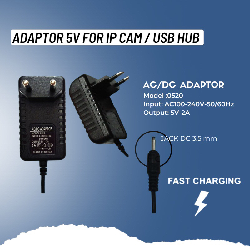 Jual [ 100% REAL ] ADAPTOR IP CAMERA / IP CAM / USB HUB / IP ROUTER 5V ...