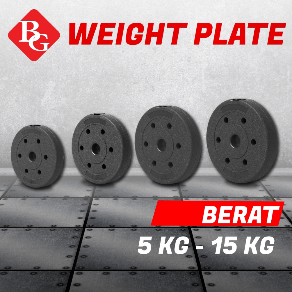 Jual BG SPORT PVC WEIGHT PLATE PIRINGAN PLAT LATIHAN BEBAN PLAT BARBEL ...