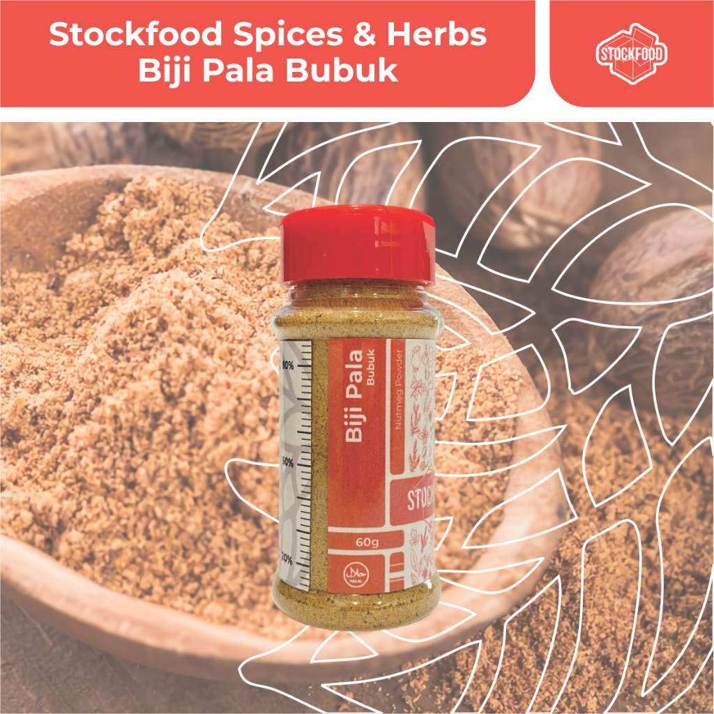 Jual Biji Pala Bubuk / Nutmeg Powder - Stockfood Spices & Herbs Bottle ...