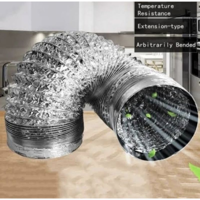 Jual Flexibel Ducting 4 inchi / Pipa Cerobong Asap, Exhaust, Cooker