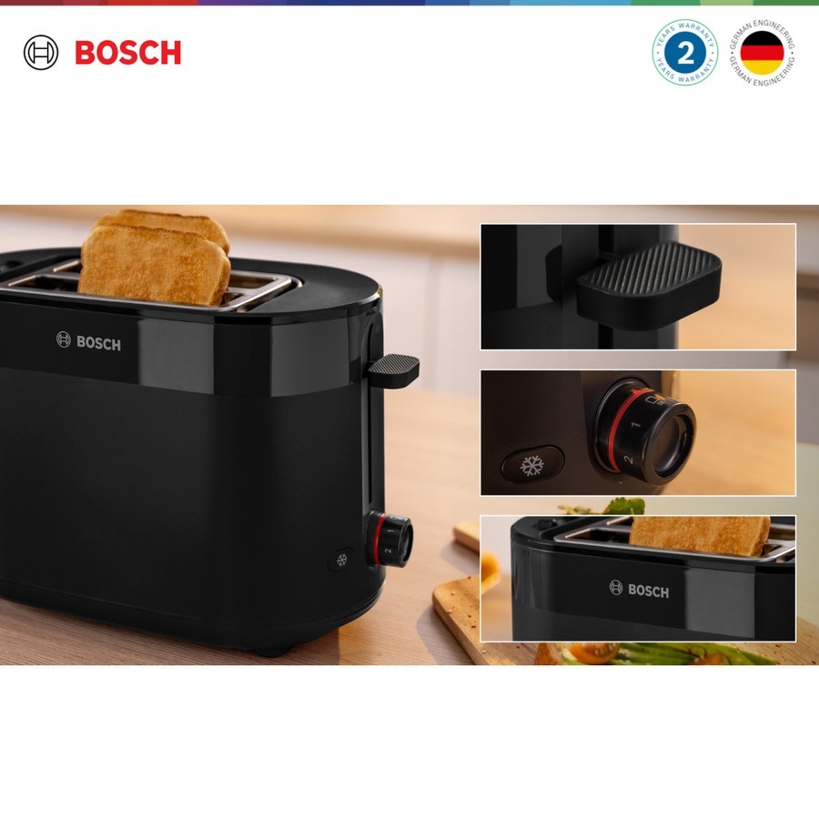 Jual Bosch TAT2M123 Pemanggang Roti / Compact Toaster MyMoment Hitam ...