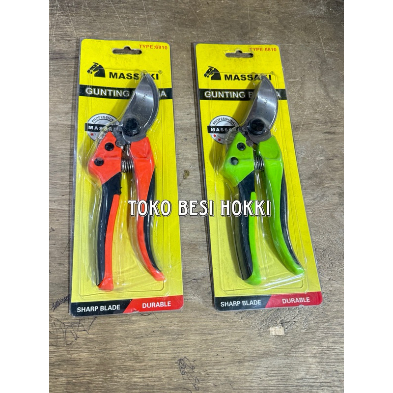 Jual Gunting Bunga / Gunting Ranting Massaki 6810 ( Orange & Hijau ...