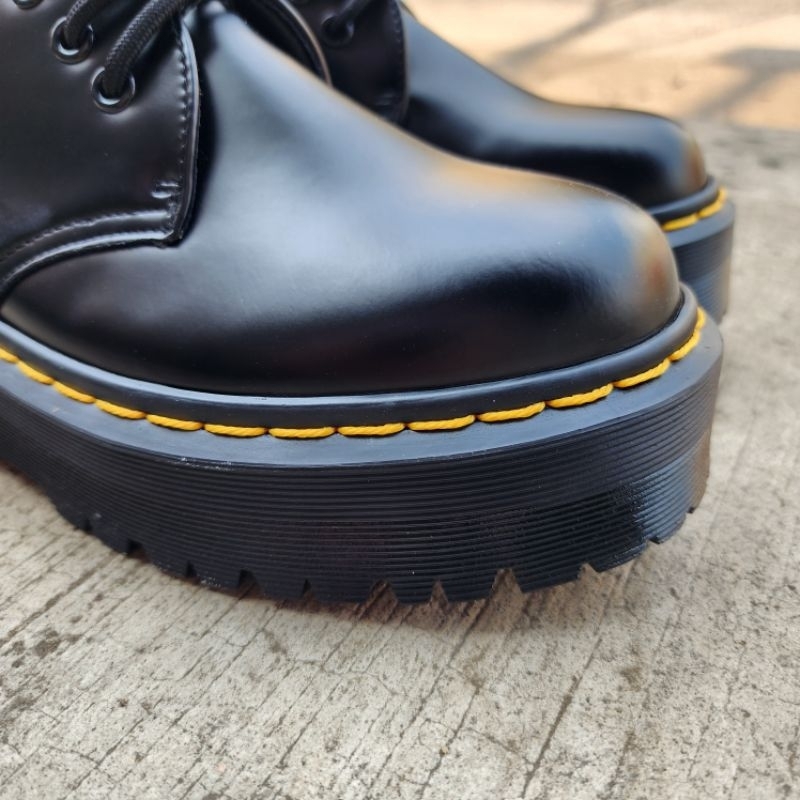 Jual Sepatu Boots Docmar Low 1461 Quad Platform Black Smooth Faux ...