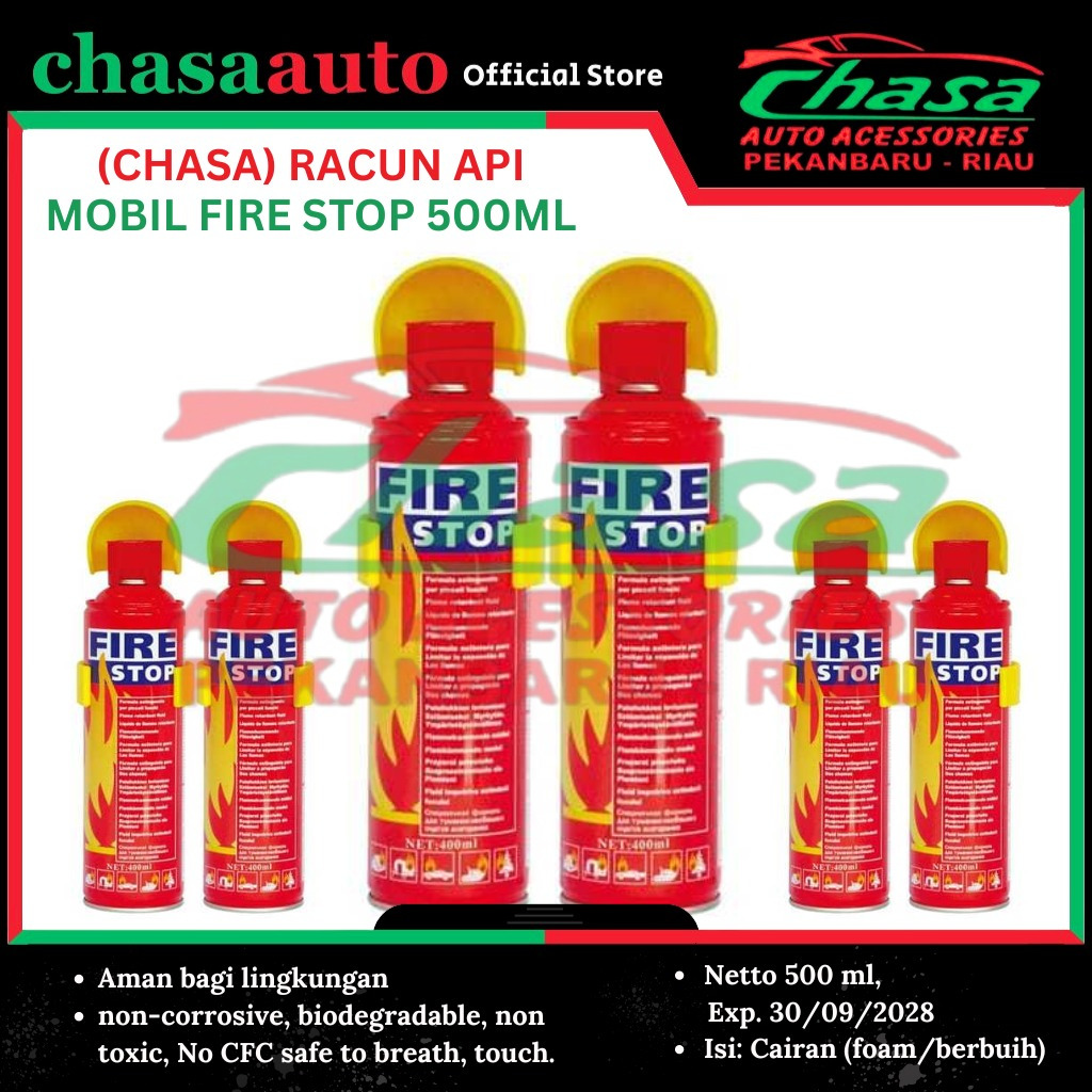 Jual (CHASA) APAR RACUN API MOBIL FIRE STOP 500ML UNTUK PEREDAM PEMADAM ...