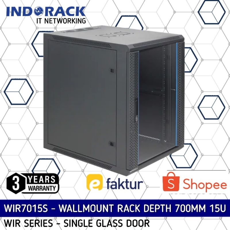 Jual WIR7015S / WIP7015S - Wallmount Rack INDORACK 15U Depth 700mm ...