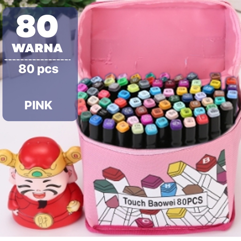 Jual [READY] Aimilo Spidol Warna Warni 1 Set Sketch Marker 2 Tip Touch ...