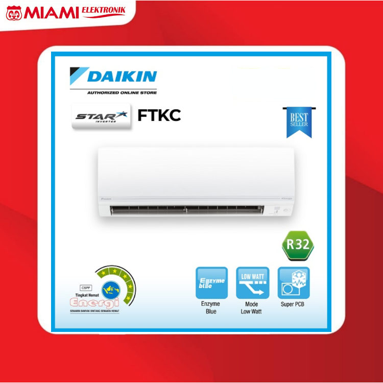 Jual DAIKIN FTKC25TVM4 AC SPLIT 1 PK STAR INVERTER | Shopee Indonesia