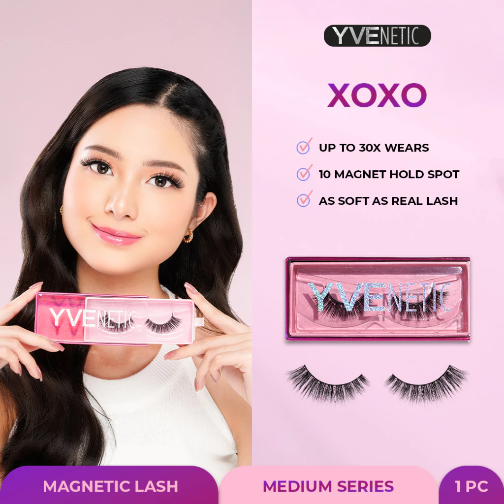 YVENETIC Xoxo (Medium) - Magnetic Eyelash | Bulumata Magnetik Tanpa Lem - Menggunakan Eyeliner Magnet