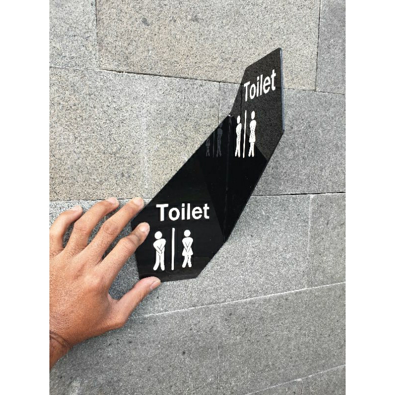 Jual SIGNAGE TANDA TOILET PRIA/WANITA 2 SISI/SIGNAGE CUSTOM AKRILIK ...