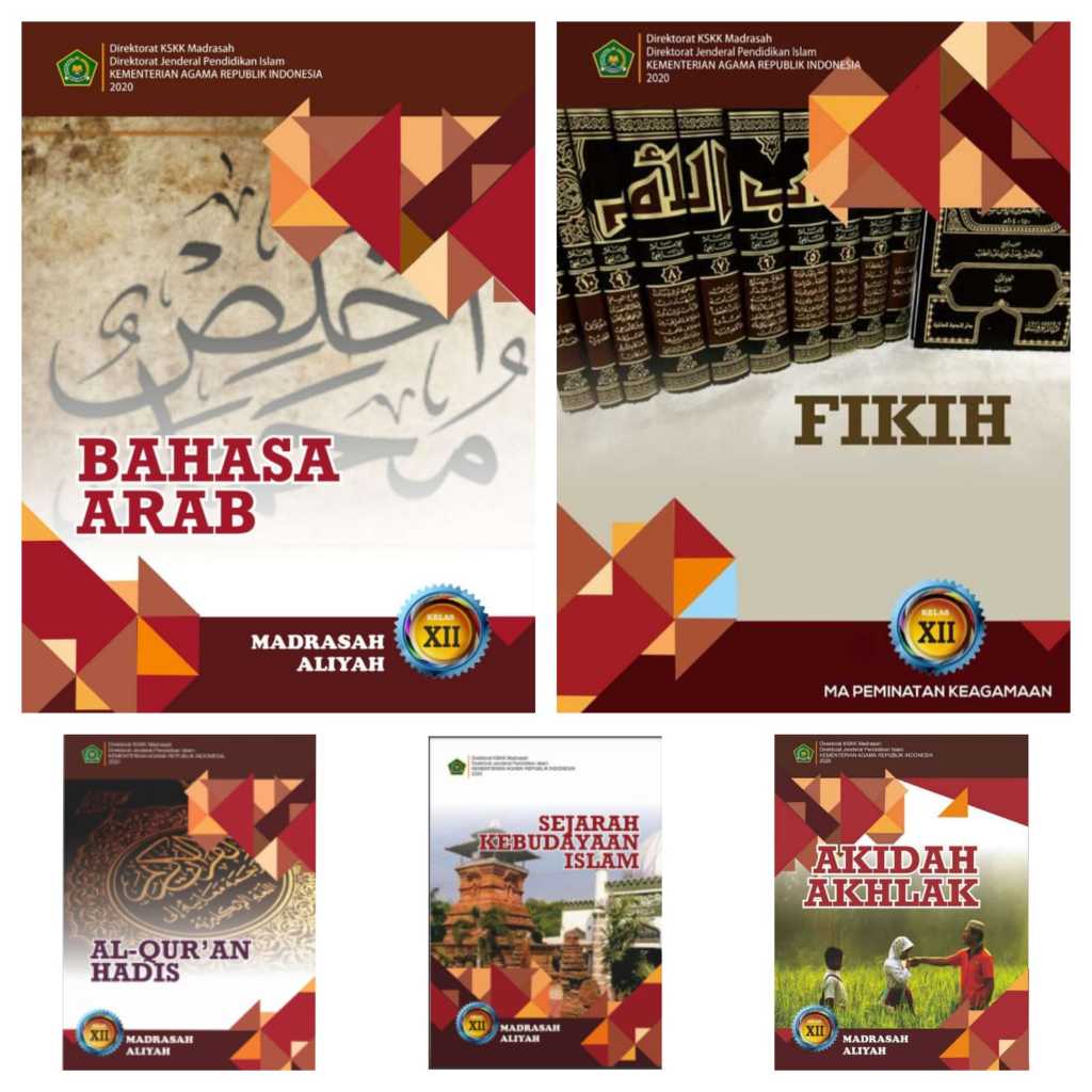 Jual Buku Siswa Kemenag kelas 12 fikih akidah ahlak al-qur'an hadis ...