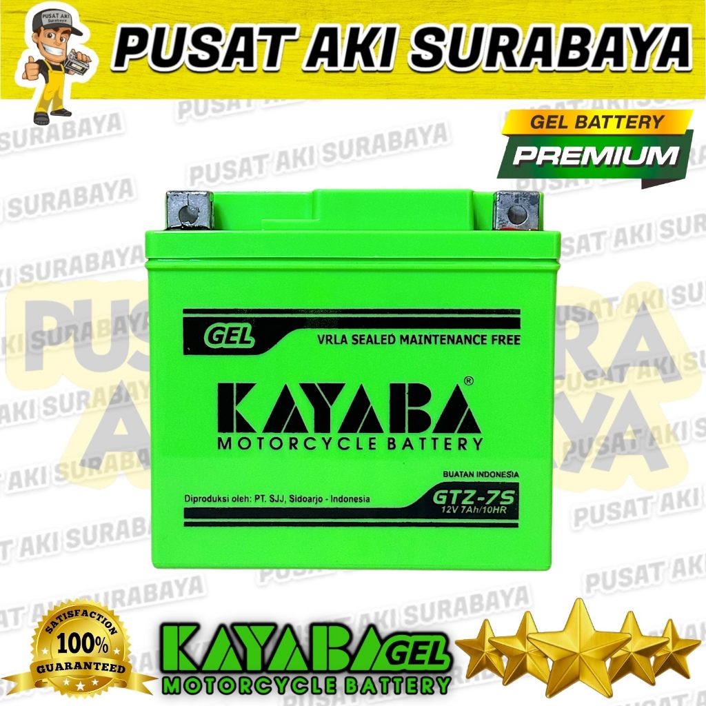 Jual KAYABA GTZ7S HIJAU TERBARU AKI GEL MOTOR FAZZIO GSX R150 NMAX NEW ...