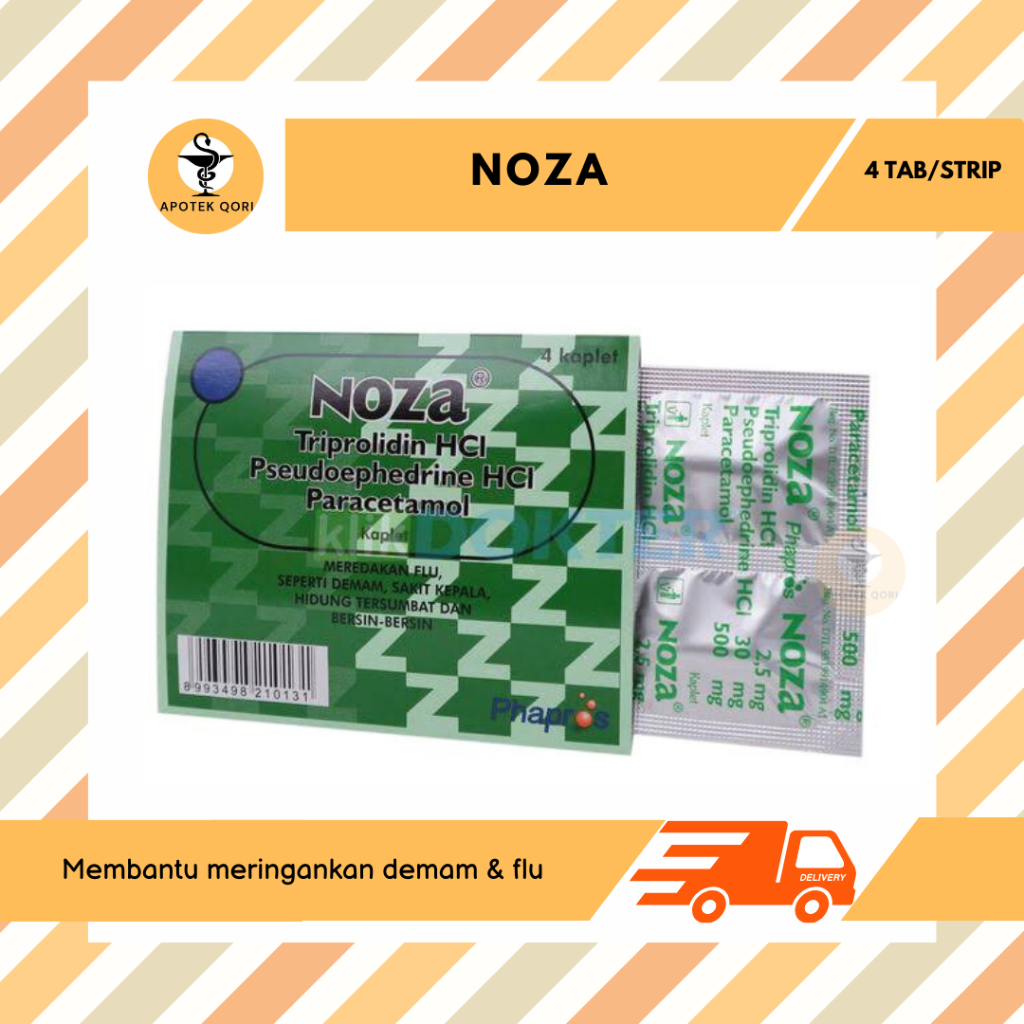 Jual NOZA STRIP 4 TABLET/MERINGANKAN DEMAM DAN FLU | Shopee Indonesia