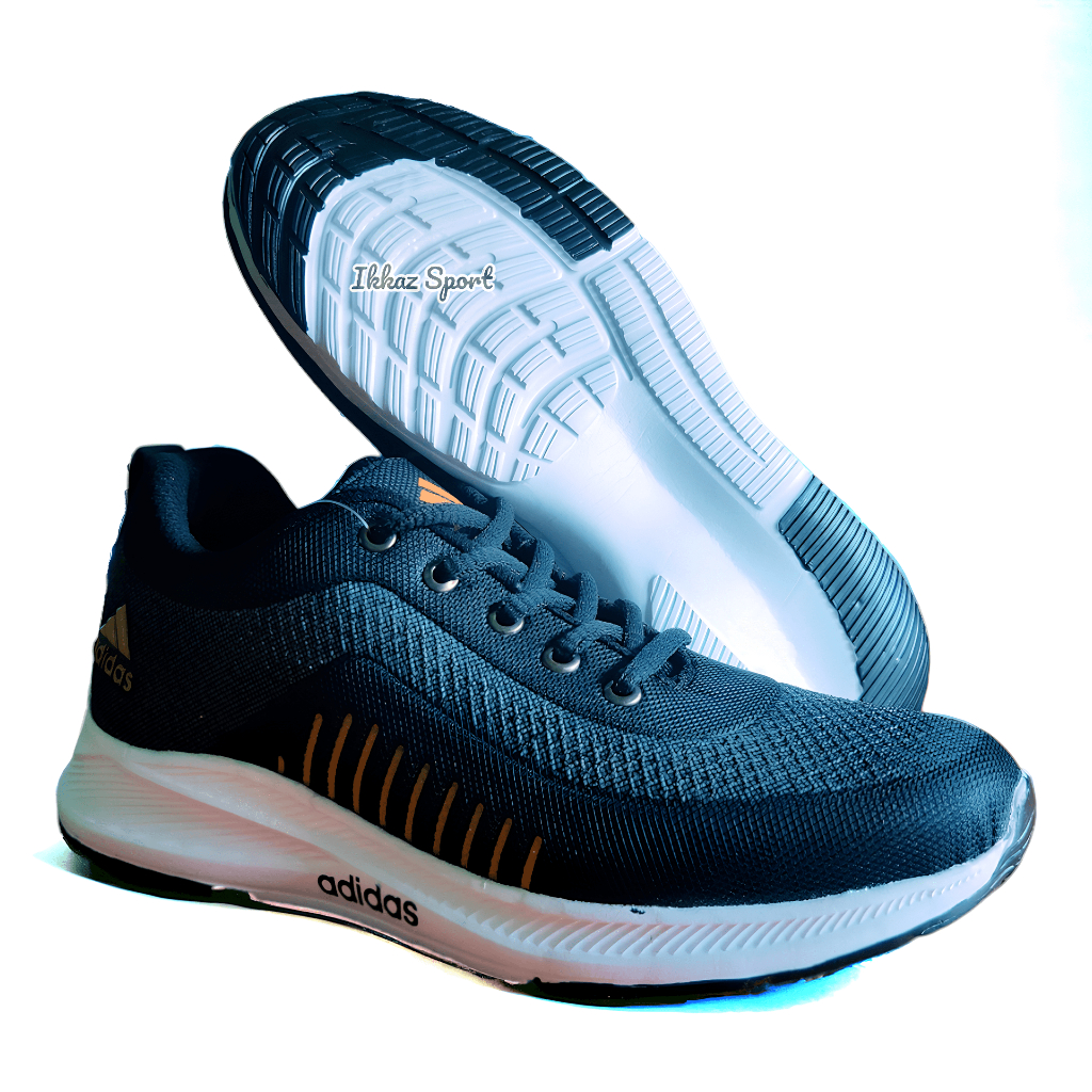 Jual TERBARU!! SEPATU SNEAKERS AD KASUAL HITAM PUTIH MODEL KEKINIAN ...