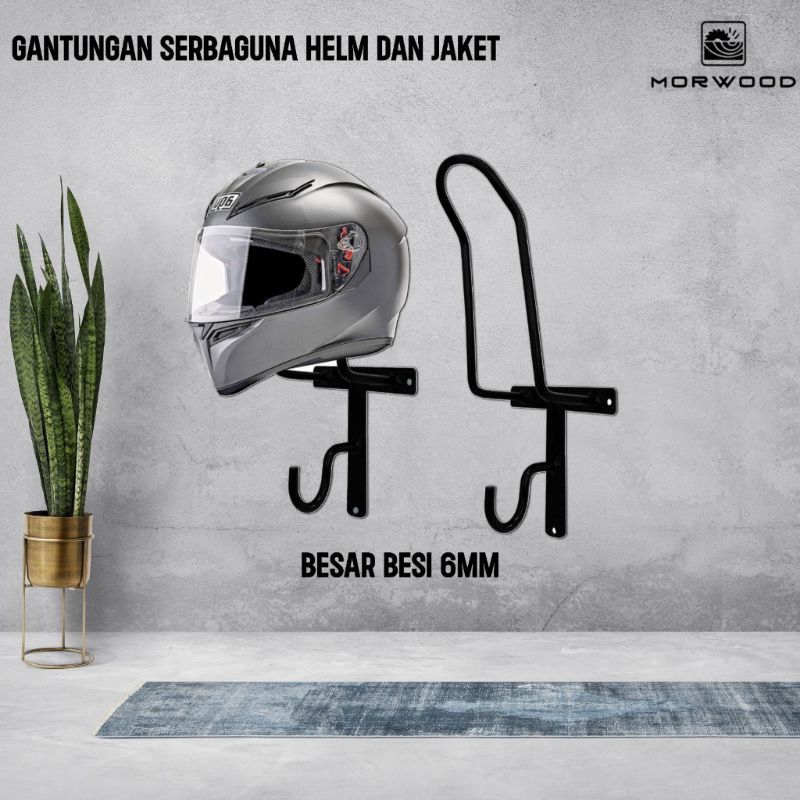 Jual RAK HELM /GANTUNGAN HELM 5 SUSUN BESI TEBAL /TEMPAT HELM TEMPEL ...