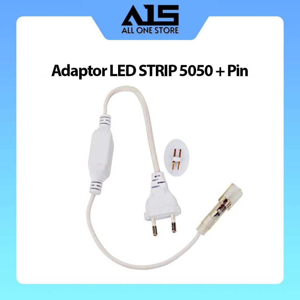 Jual Adaptor Led Strip SMD 5050 220 V Pin Jepit / Pin Tusuk | Shopee ...