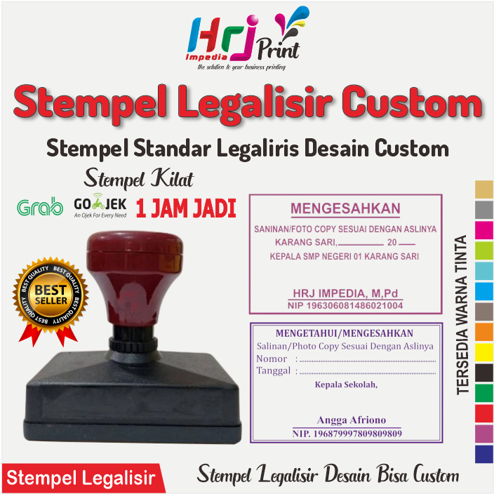 Jual Cetak Stempel Legalisir Flash 