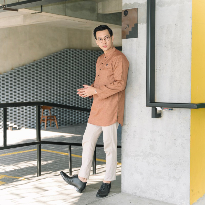 Baju Koko Pria Dewasa Kurta Lengan Panjang AHSAN
