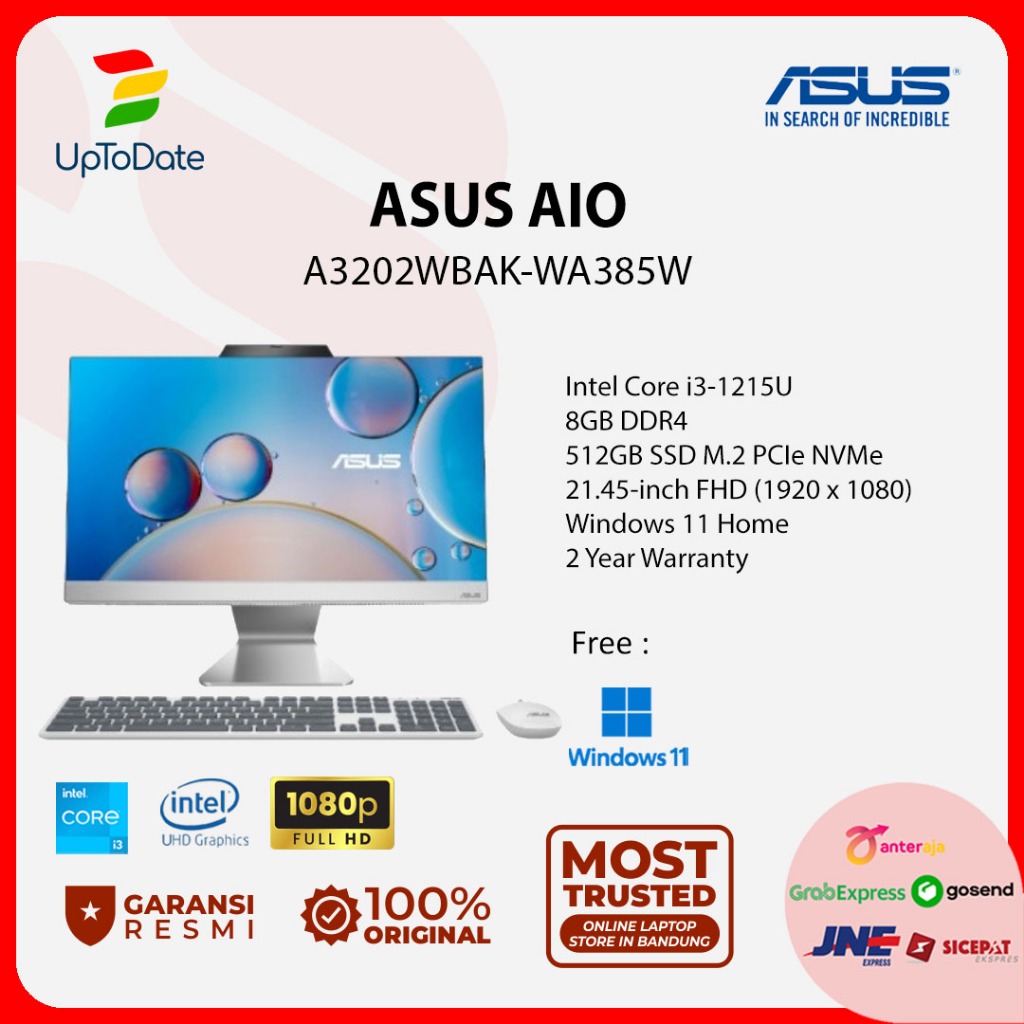 Jual Asus PC AIO A3202WBAK WA385W Core I3 1215U 8GB 512GB 21 45 W11 Shopee Indonesia