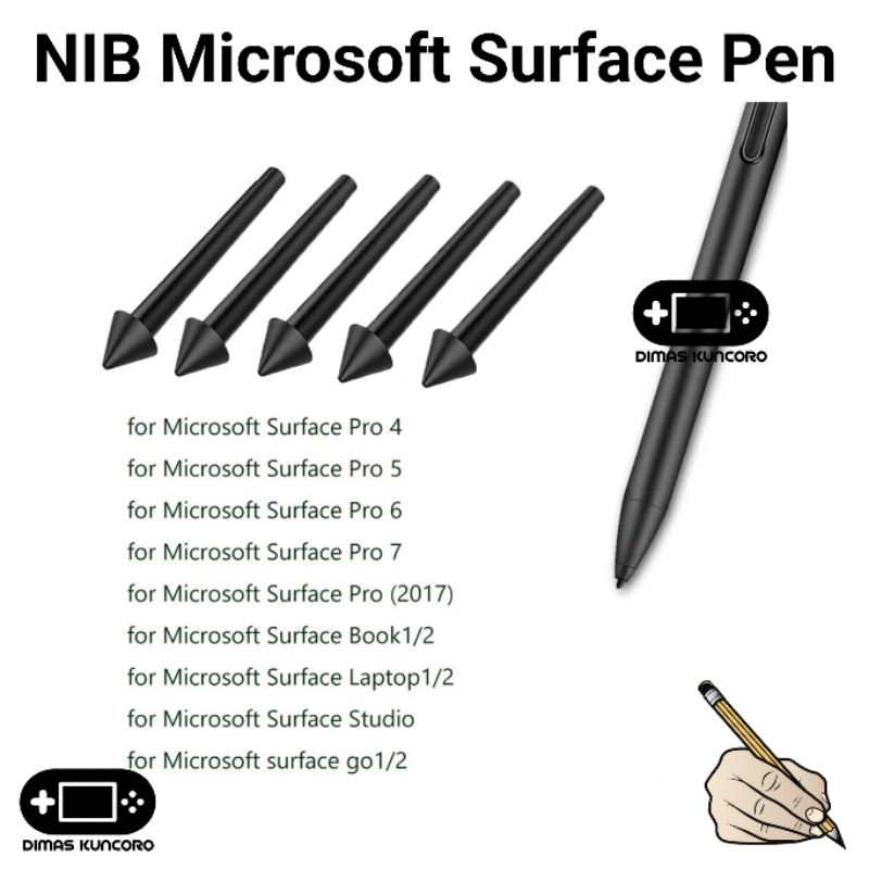 Jual NIB Microsoft Surface Pen Tipe A pulpen tip tips pro 3 4 5 6 7 ...