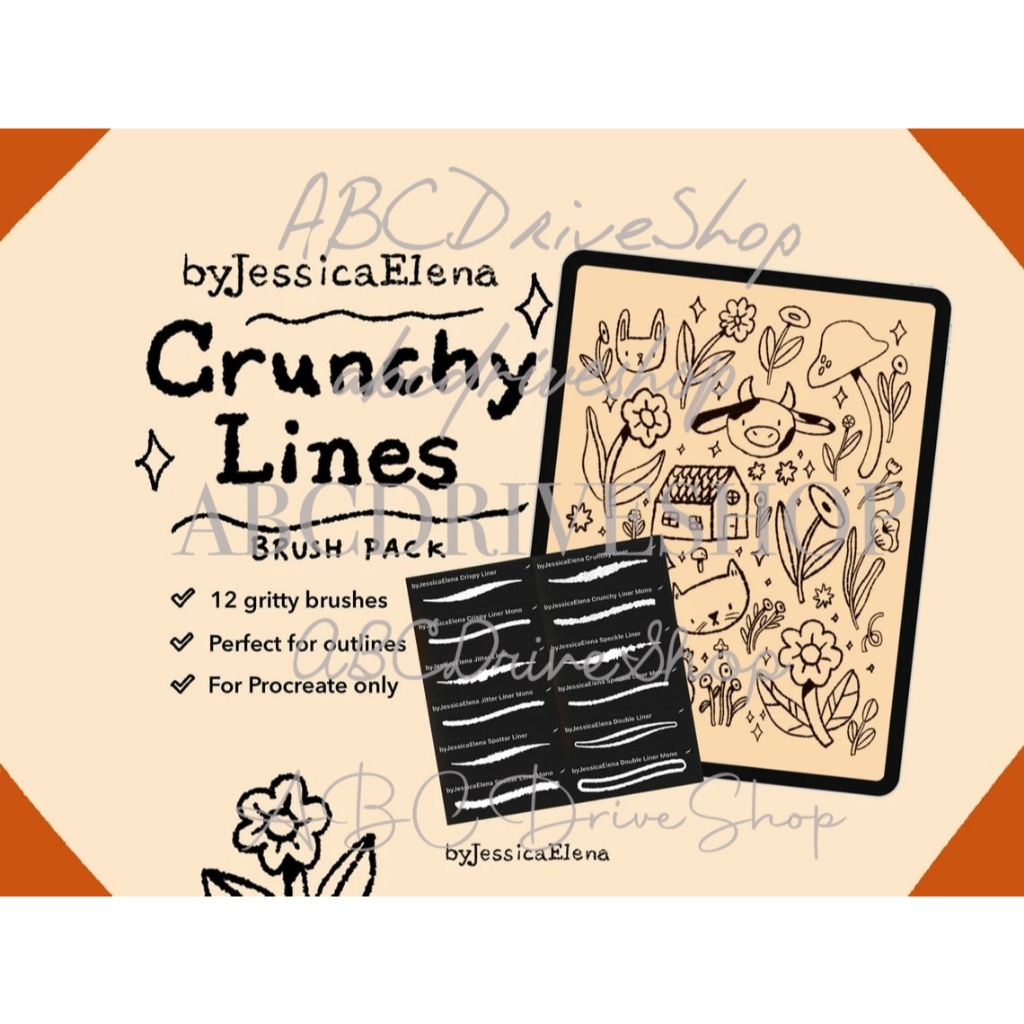 Jual Procreate Brush - Crunchy Lines Brushes | Shopee Indonesia