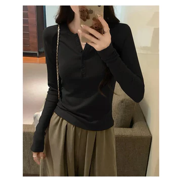 Blouse Korea Rumphia Blouse Rib Katun 55cm