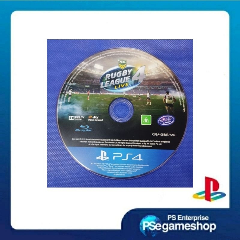 Jual Ps4 Rugby League Live 4 (Eng/preloved/Cd Only) | Shopee Indonesia