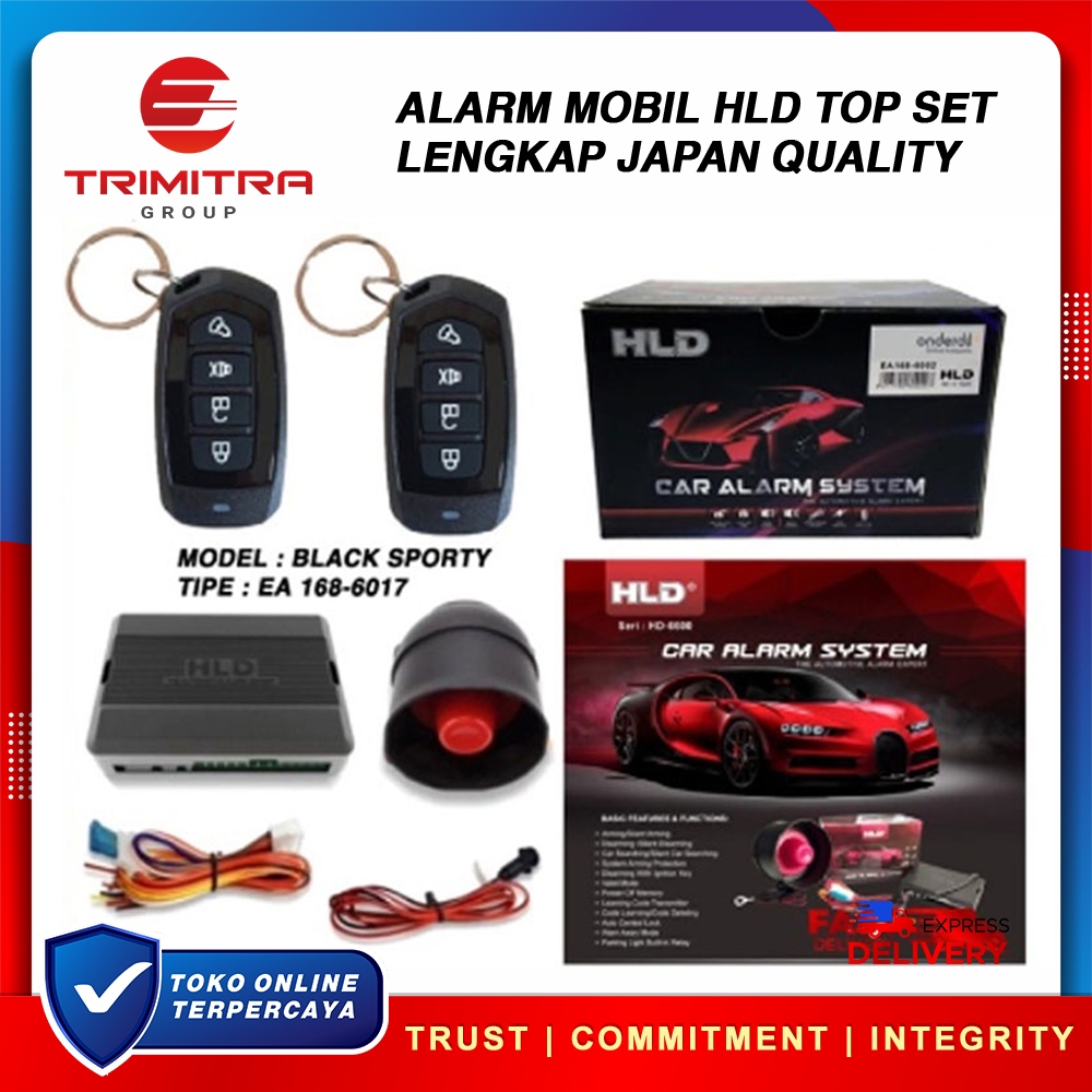 Jual Alarm Mobil Remote HLD Premium Japan tipe Black Piano Set ...