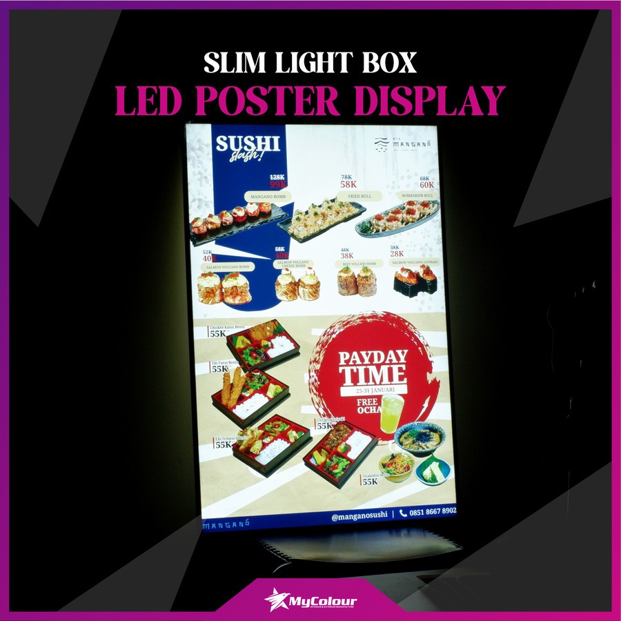 Jual Slim LED Box Poster Papan Iklan & Papan Menu Signage - A4 | Shopee ...