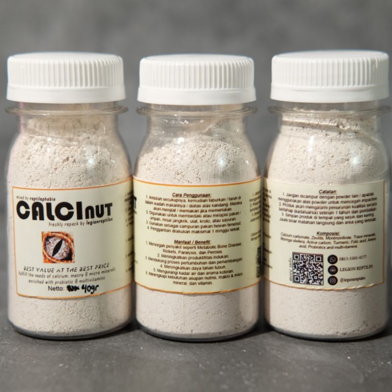 Jual CALCINUT REPACK / KALSIUM DAN MULTIVITAMIN UNTUK GECKO, REPTILE ...