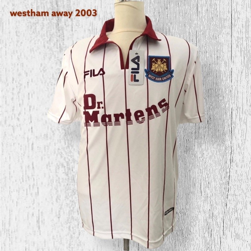 Soccer Jersey West Ham Dr Martens Fila 2001-03 West Ham Fila Home