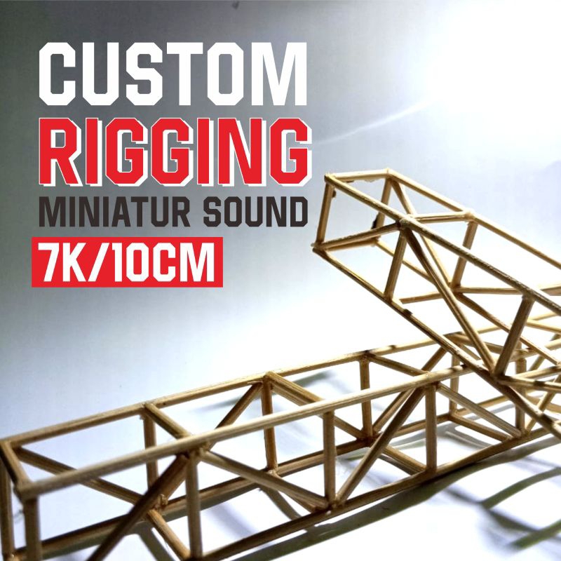 Jual Rigging custom| Rigging miniatur |max 60cm | Shopee Indonesia