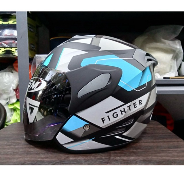 Jual Helm GM Fighter Motif Terbaru SNI Original | Shopee Indonesia