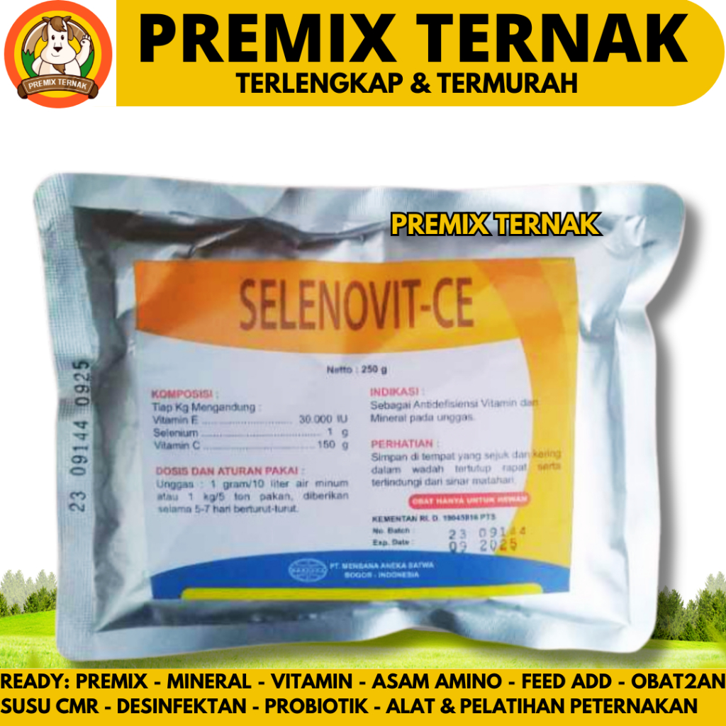 Jual SELENOVIT CE 250 gram - Vitamin Mineral Ayam Unggas Selenium Vit C ...