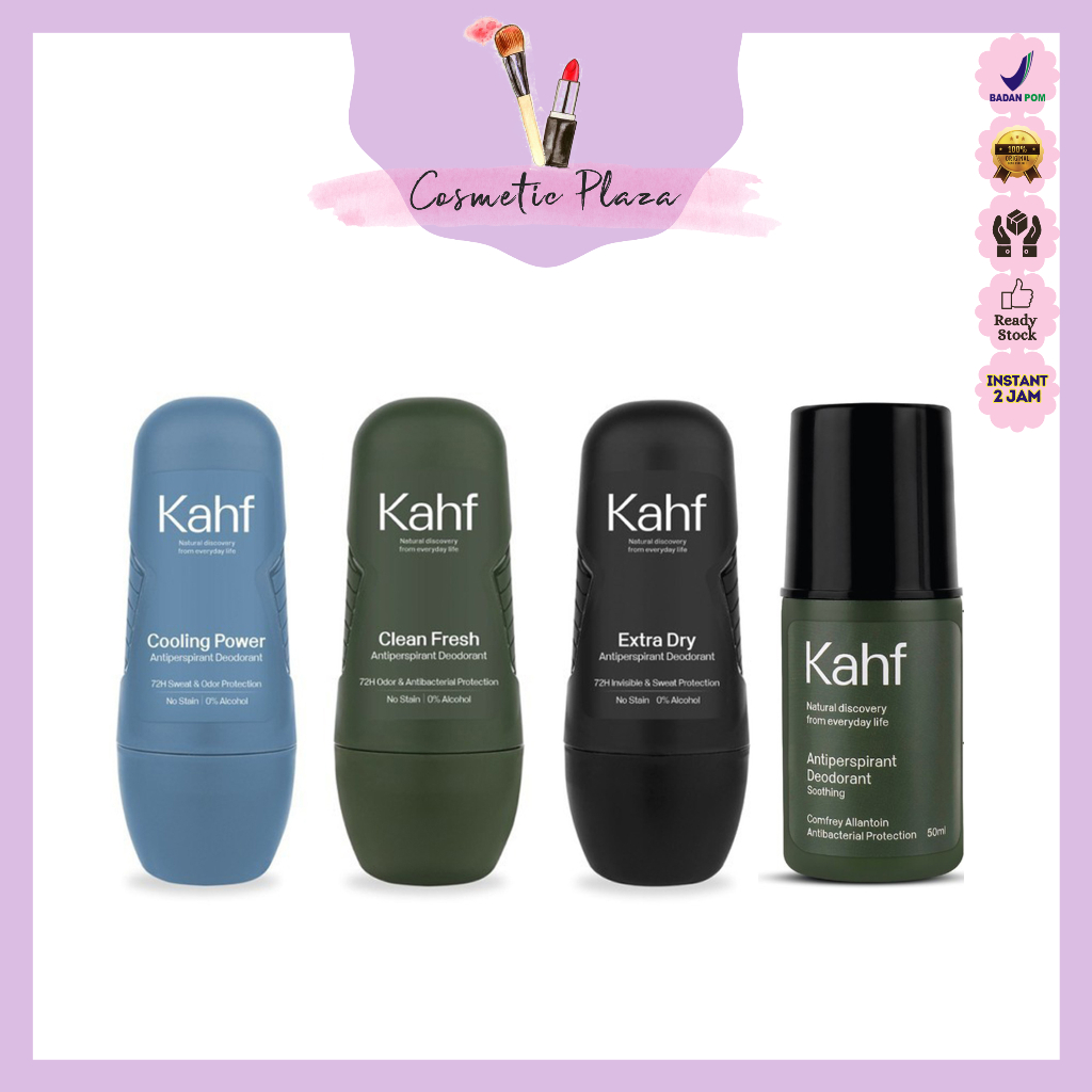 Jual KAHF Deodorant Roll On Antiperspirant Pria Soothing Clean Fresh