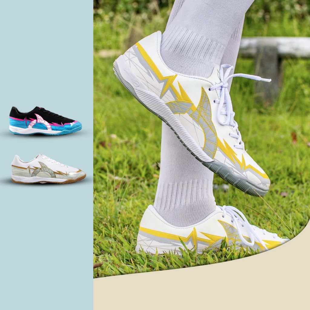 Jual Sepatu Futsal Ortuseight Catalyst Raiden Black Cyan Ultra // Black ...