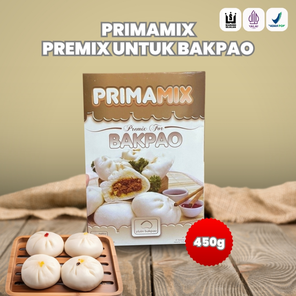 Jual tepung premix Bakpao PRIMAMIX - Premix untuk Bakpao (450 gr ...