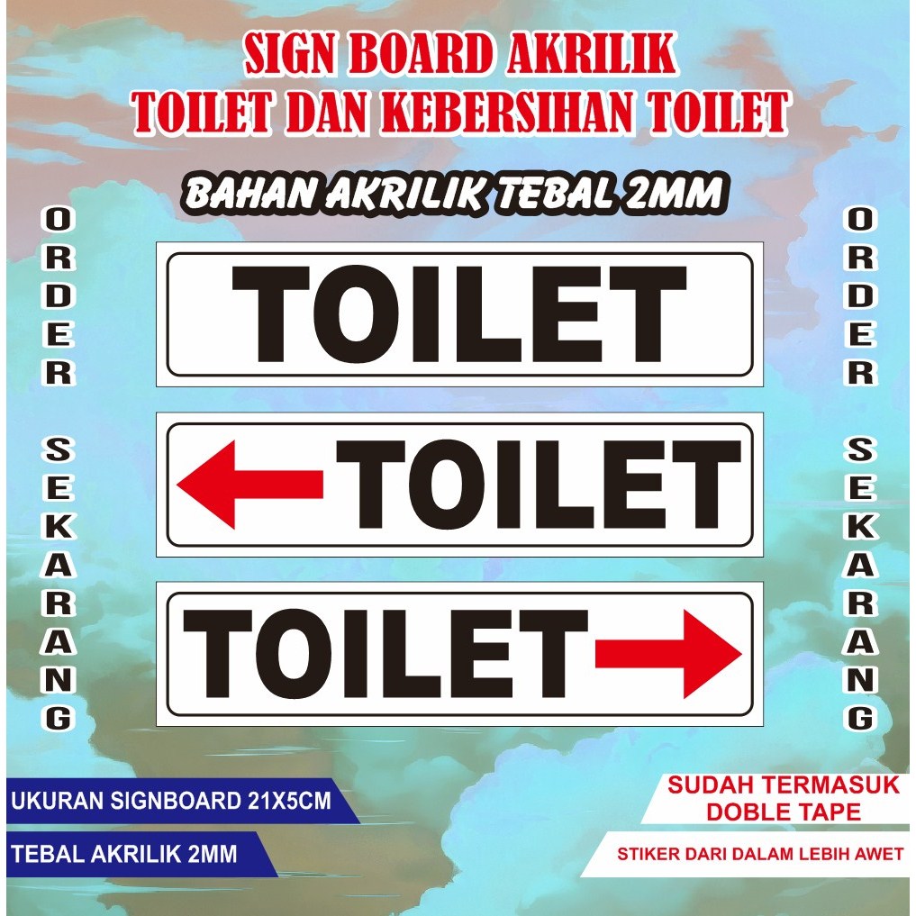 Jual Akrilik Sign Toilet Akrilik Signboard Rambu Toilet Akrilik