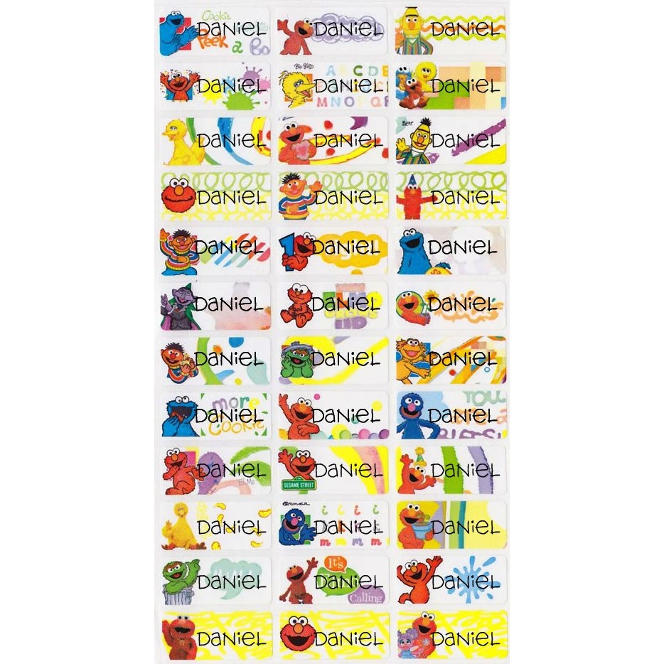 Jual Sticker / Label Nama Waterproof - Elmo | Shopee Indonesia