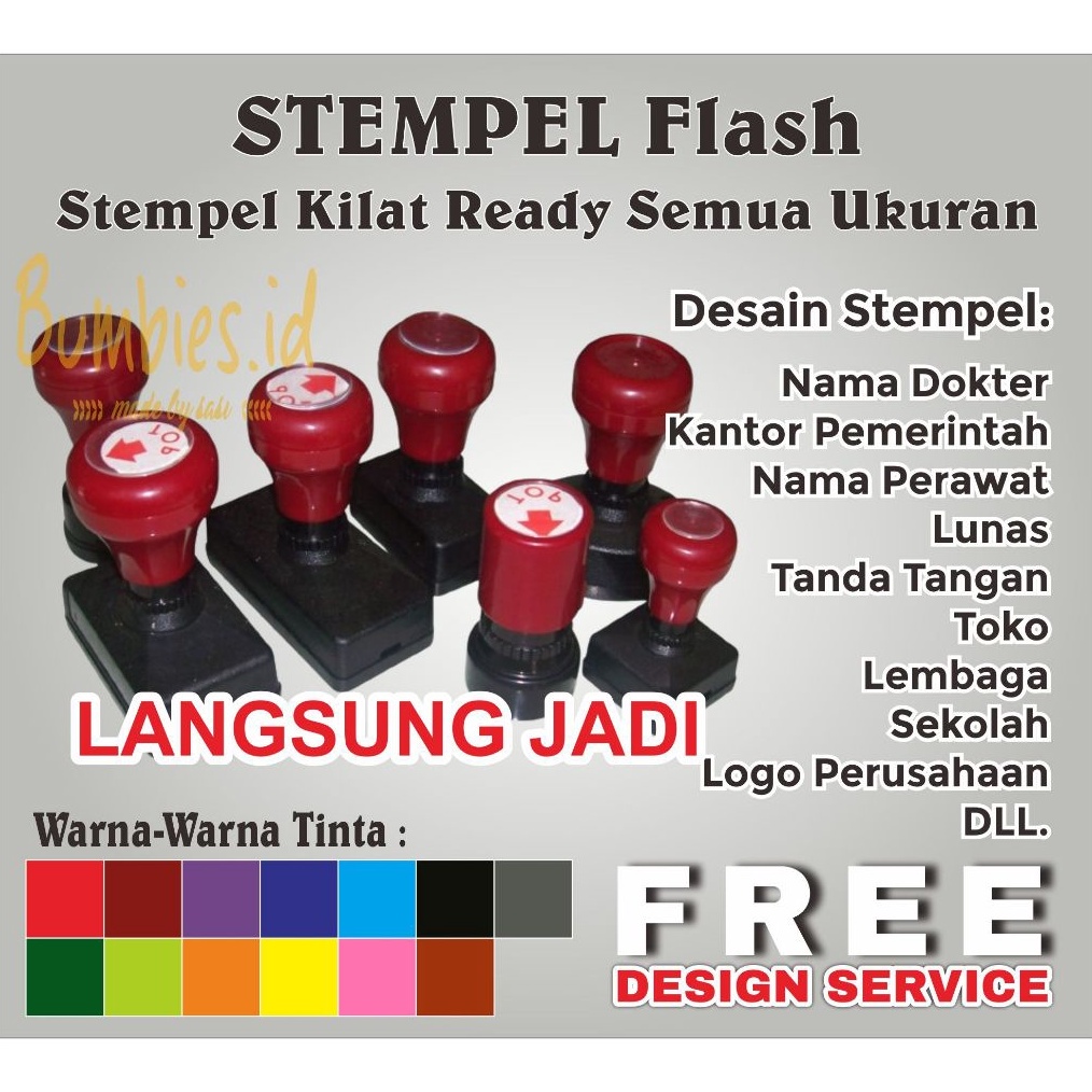 Jual KODE E63W Stempel Flash Otomatis FREE DESAIN Stempel PPAT Stempel ...