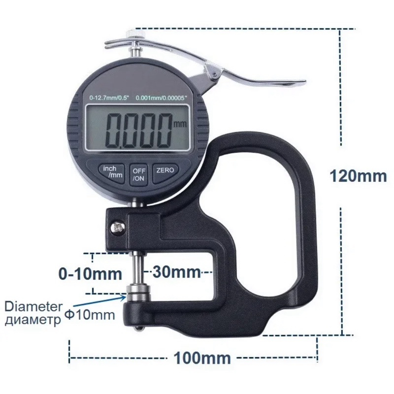 Jual Thickness Gauge 0.001mm Tester 0.001 mm Micrometer Ketebalan ...